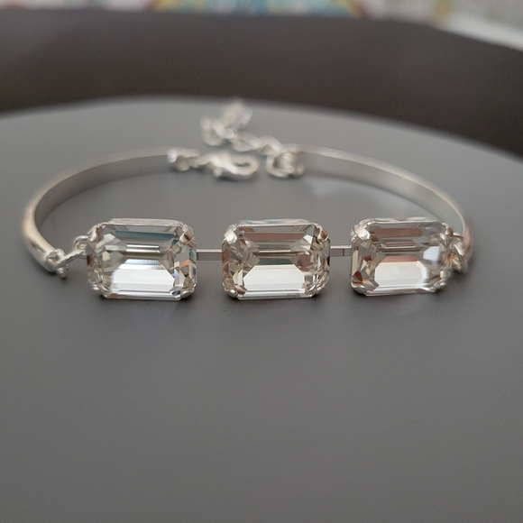 Austrian Crystal Bracelet in Silver - Picture 1 of 8